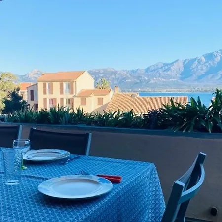 T3 Avec Terrasse Vue Mer, Climatisation Et Garage A 600m De La Plage A Calvi - Fr-1-63-289 Apartman