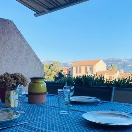 T3 Avec Terrasse Vue Mer, Climatisation Et Garage A 600m De La Plage A Calvi - Fr-1-63-289 Apartman