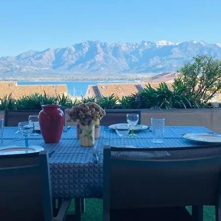 T3 Avec Terrasse Vue Mer, Climatisation Et Garage A 600m De La Plage A Calvi - Fr-1-63-289