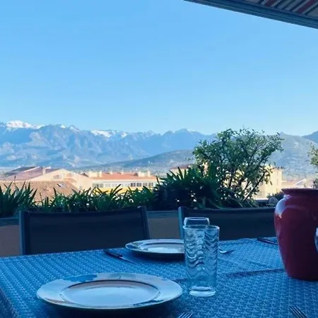 T3 Avec Terrasse Vue Mer, Climatisation Et Garage A 600m De La Plage A Calvi - Fr-1-63-289 Apartman *